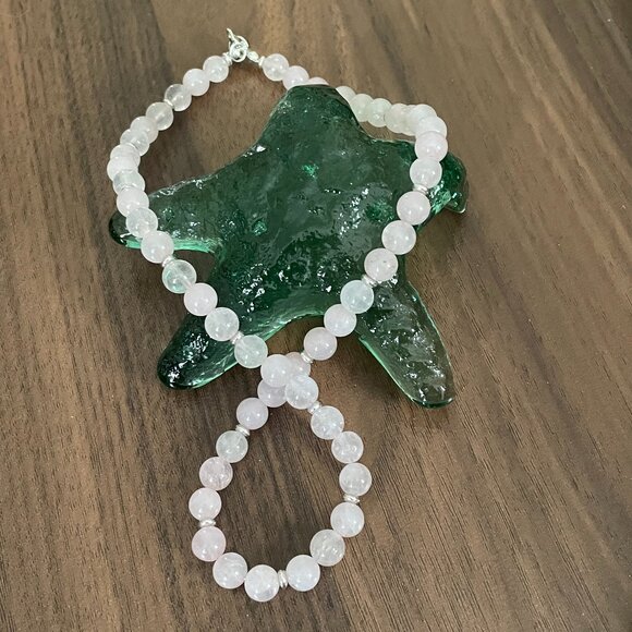 Rose Quartz Bead Necklace - Picture 3 of 7